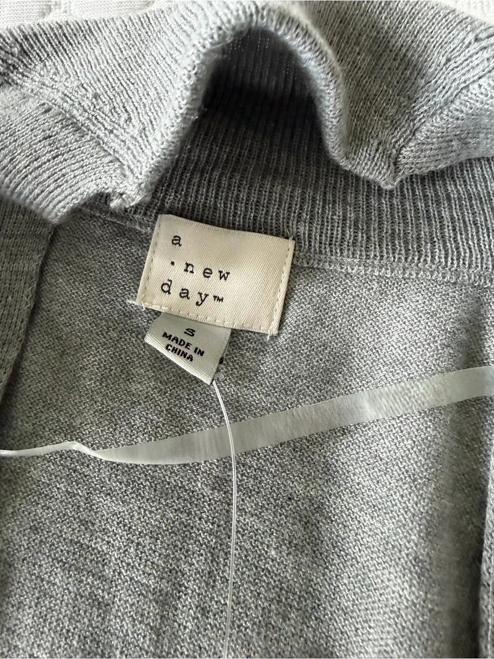 NWT A NEW DAY Light Gray Open-Front Long Cardigan